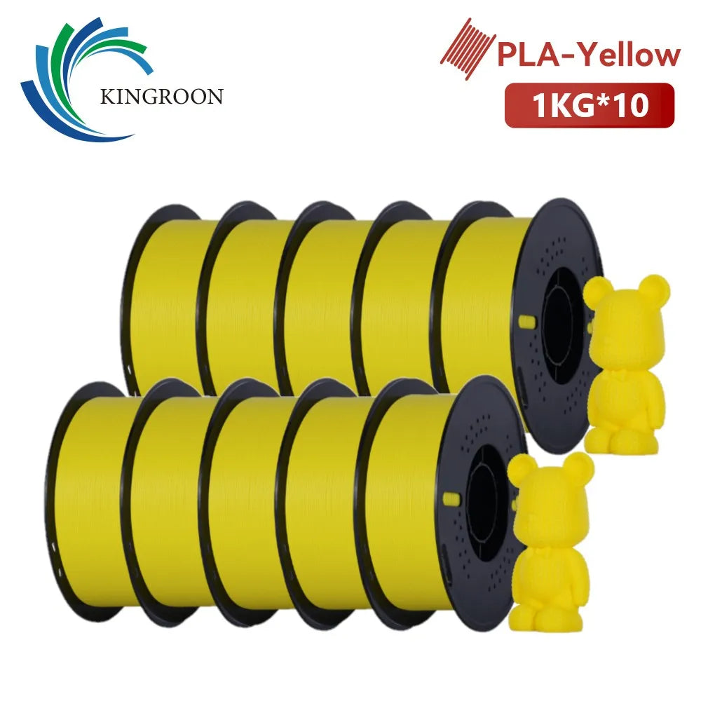 KINGROON 10KG PLA Filament For 3D Printer 1.75mm Wholesale 3d Printing Wire Materials Neatly Wound Vacuum Packaging Fast Ship