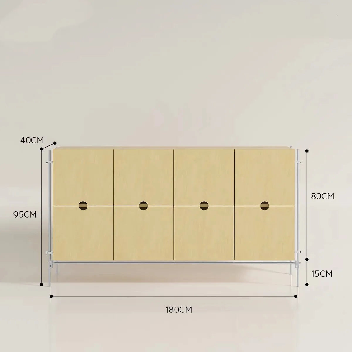 Birch marine board sideboard, industrial style dining room living room storage cabinet drawer living room multi-layer wall stora