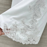 2026 autumn Slim 100% cotton embroidery‌ floral tee t shirts casual brand short sleeve designer top women print female clothes