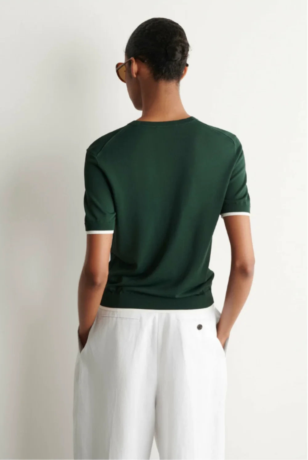 XIMIAN APPAREL 2026 YAZHIMEI Traf Cos Spring New Style of Ladies' Casual Standard Style Green Layered V-Neck Knitted Sweater