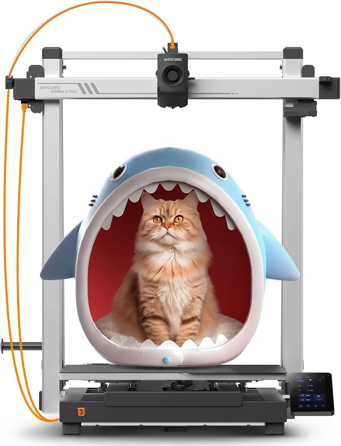 ANYCUBIC Kobra 3 Max 3D Printer Support Multicolor Up to 600mm/s High-Speed Printing Auto-Leveling Printer Size 420*420*500mm