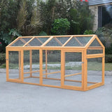 Large Wooden Pet House  Outdoor Chicken Coop for Rabbits Ducks Geese Pigeons, Weatherproof & Easy Clean