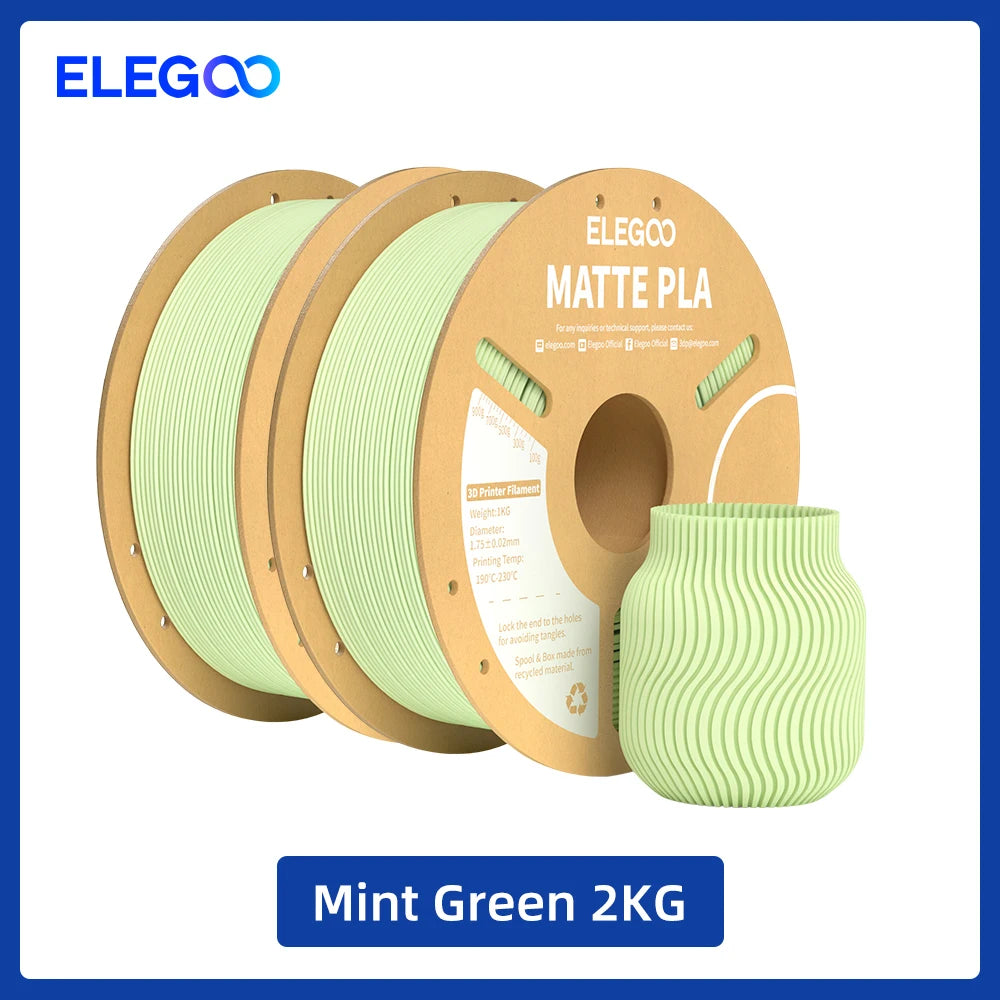 ELEGOO Multiple-Color Matte PLA Filament 1.75mm 2KG/4KG/5KG/10KG For EU US