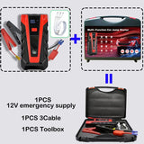 2026 Upgraded 99800mAh 12V Jump Starter: Portable Lithium, Dual USB, Flashlight, Emergency Car Battery Booster