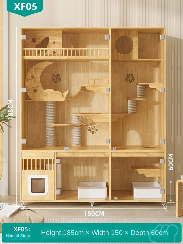 Cat Chamfer Home Cattery Luxury Cat Nest Large Space Cat Cage