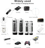 AA AAA Battery 1.5V 5800mAh and 3600mAh Lithium Rechargeable Batteries Fast Charging Li-ion Battery 2000 Cycles Type-C Cable
