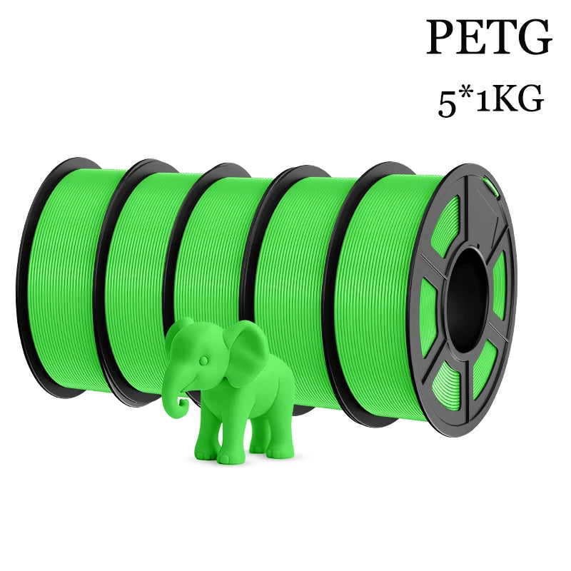 TECBEARS PETG 3D Printer Filament 5KG 1.75mm petg Multi color combination set FDM 3D Printer Materials DIY Gift From US UK DE