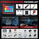 KINGBOLEN K10 PRO ELITE OBD2 Scanner ECU Coding 40+ Service CANFD FCA All System Diagnostic Tool Active Test 2 Year Free Update