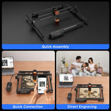 ATOMSTACK A10 PRO V2 Laser 10W Cutting CNC Engraving Machine 410*380mm EngraveR Stainless Steel Wood Acrylic Fixed Focus Laser