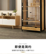 Meow Emperor Solid Wood Cat Cage Villa Small Household Cat House Front and Rear Transparent Glass Cat House Pet Shop Customizabl