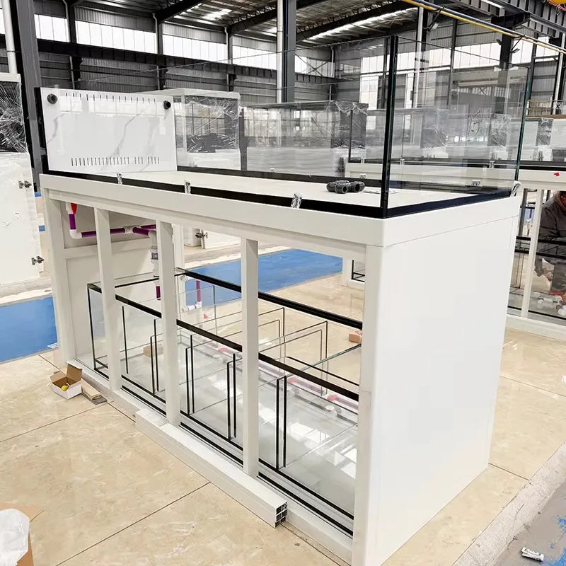 All-in-One AquariumCustomized Rectangular Aluminum Profiles, Ultra-clear Glass, Metal Material, Environmentally Friendly, Large