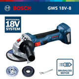 ‌Bosch GWS 18V-8 18V Cordless Li-ion Brushless Angle Grinder Sander Cutter Polisher Power Tool Grinding Cutting Polishing