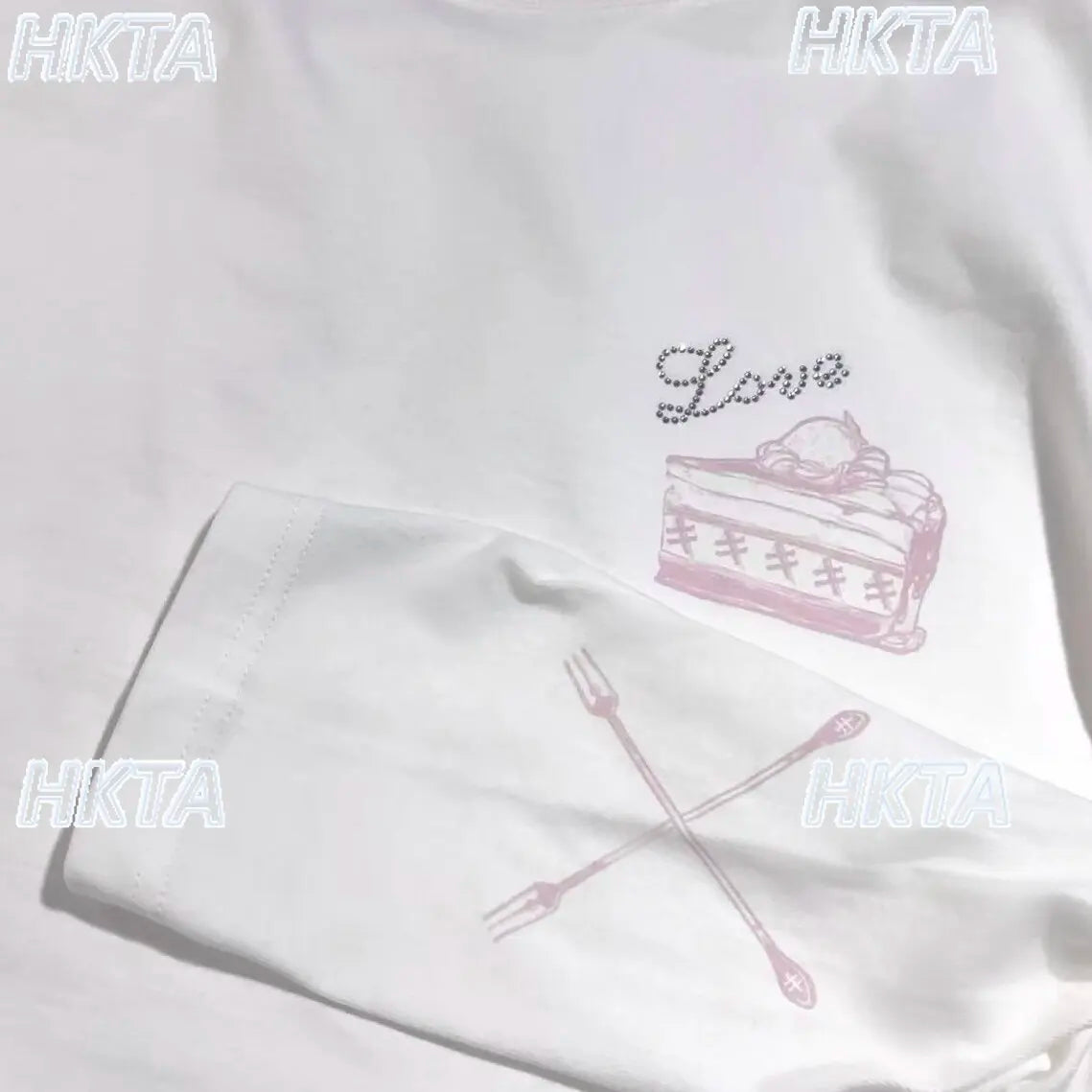 Original Japanese Design Cute Strawberry Cake Long-sleeved T-shirt Women Autumn New Loose Casual Oversized T Shirt Top Y2k