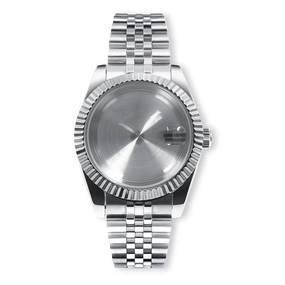 36mm/39mm Sapphire Glass For Men Watch Case Fit NH36 NH34 NH35 Movement Fashion Waterproof Jubilee Stainless Steel