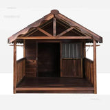 Outdoor Balcony Dog Houses Solid Wood Courtyard Dogs Kennels Breathable Garden Pet Villa Patio Puppy Nest Pet Supplies