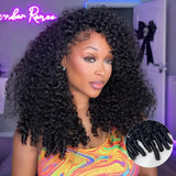 7x5 Burmese Curly Glueless Wigs Human Hair 250% Permium 13x6Deep Wave Lace Front Wigs Pre Bleached Deep Curly Lace Wig For Woman