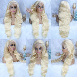 30 Inches 613 Lace Front Wig Human Hair 13x4 13x6 360 Body Wave Blonde