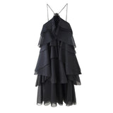 CM.YAYA Women Sleeveless Ruffles Loose Ball Gown Smock Strap Maxi Long Sexy Dress 2025 Birthday Vacation Party Dresses Vestidos