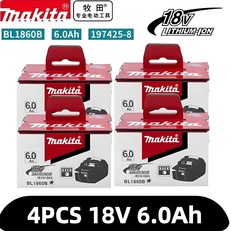 Original Makita battery 18V 6Ah rechargeable battery, BL1850 BL1860 BL1890 BL1860B power tool 18V 6000mAh Makita lithium battery
