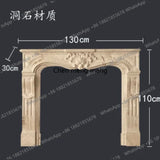 Marble French fireplace American modern retro silent wind natural travertine stone fireplace