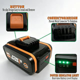20V Replacement Battery for WORX WA3551 WA3553 WA3570, Power Share Compatible, 4.0Ah / 6.0Ah for Electric Power & Garden Tools