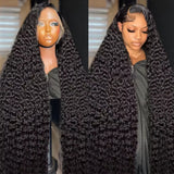Deep Wave 40 Inch Frontal Wig Transparent 13x4 13x6 HD Lace Frontal Human Hair Wigs Curly Human Hair Lace Frontal Wigs For Women