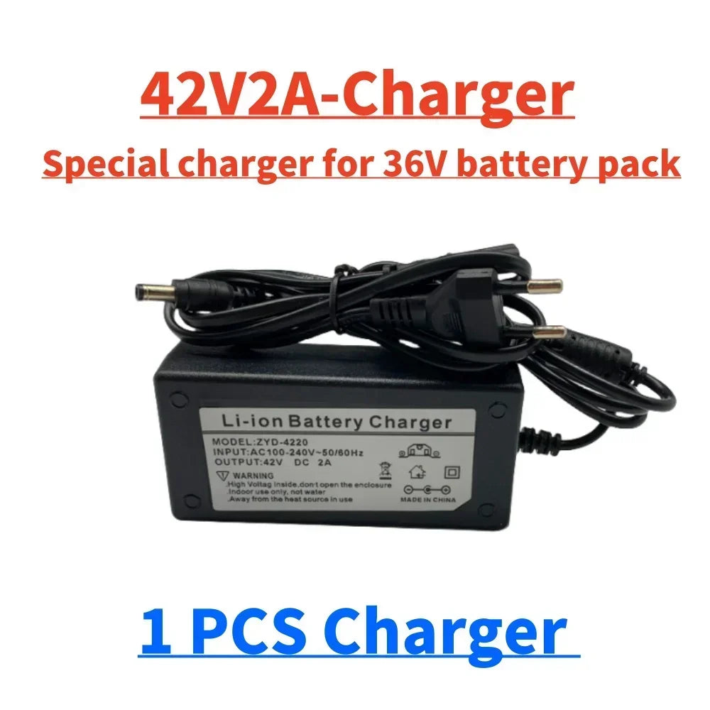 36V 100Ah 10S6P Lithium-Ion Battery Pack 36V 100000mAh 1000W Electric Battery Built-in BMS