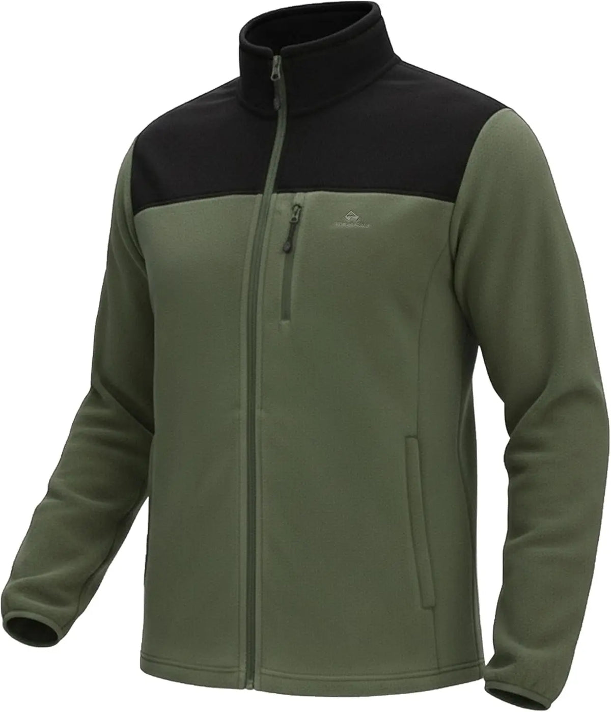 Pioneer Camp Fleece Jacket Men Full Zip Polar Lightweight Windproof Casual Soft Warm Outwear Outdoor Coat with Chest Pocket