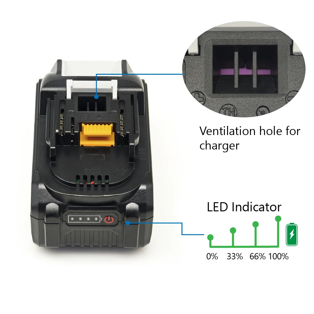TPCELL New 8Ah/10Ah For MKT 18V 21700 Tabless cells Replacement Battery Power Tools Li-ion