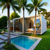 Container House Luxury 40 Feet Assemble Prefab Mobile Home with Pot House Feature for Bedrooms or Mall Use Modular House