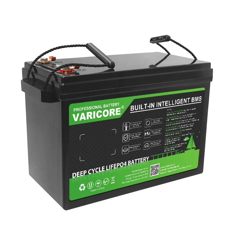 VariCore 12V/24V/36V/48V 360Ah 340Ah 180Ah 100Ah 120Ah LiFePO4 Battery for 4s 8s 10s 16s Solar Touring Car Golf Cart Duty-free