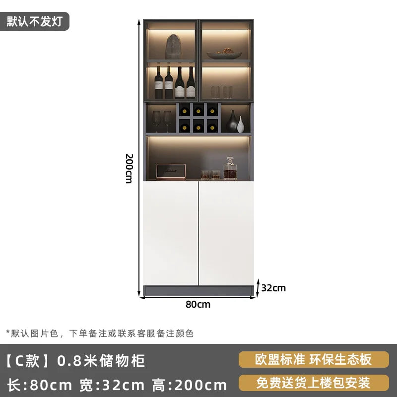 Customized sideboards, high cabinets, light luxury, modern living room storage cabinets, wine cabinets, integrated wall-walled