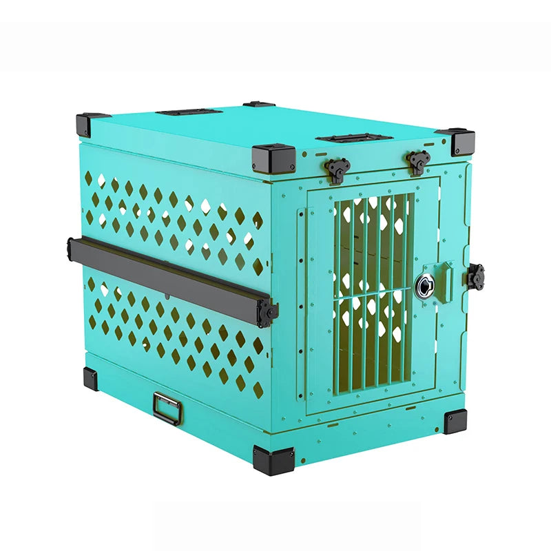 Customizable Kennel Crate Quality Assurance Aluminum Heavy-duty Folding Pet Cage Stackable Commercial Dog