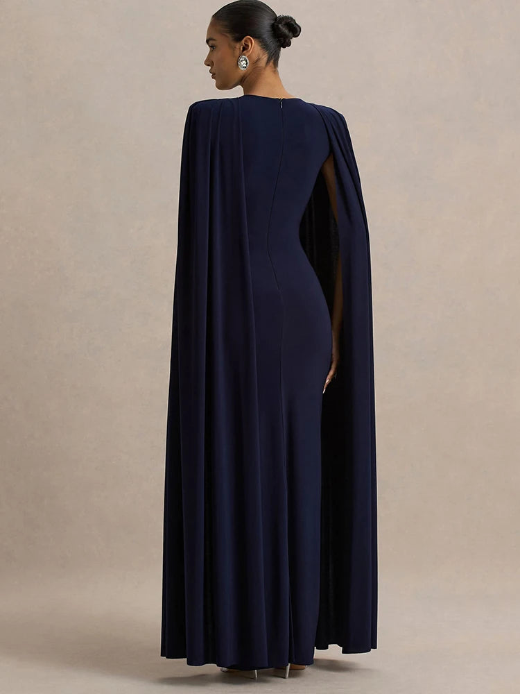 JULISSA MO Autumn New Round Neck Robe Women Maxi Dress White Sleeveless High Waist Dress Female Elegant Slim Party Evening Dress