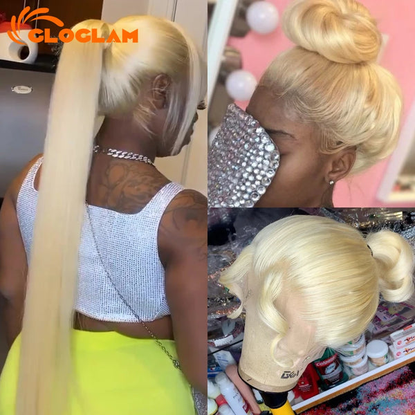 Straight 220 Density 13x4 13x6 360 Lace Front Wig Human Hair Pre Plucked