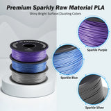 Geeetech Sparkly PLA Filament 1kg 1.75mm 3D Printer Plastic Material, Accuracy 0.03mm, multiple colour, Fit Most FDM Printer