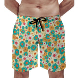 Summer Beach Swimsuits Couple Outfits Women's Two-Piece Swimsuits Summer Flower Patterns Customizable