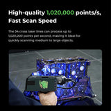 Creality 3D Scanner RaptorX Handheld Wireless Scanner 34+7 Blue Laser NIR Light Scanner Accuracy 0.02mm Support WiFi Connect