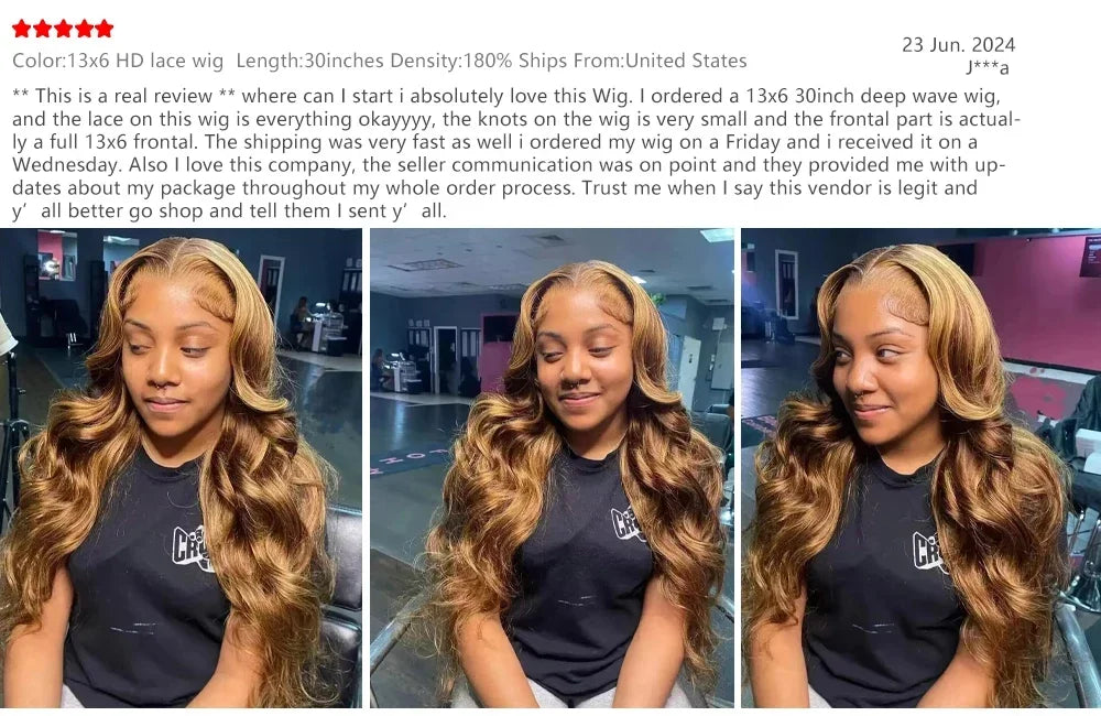180% 200% Density Remy Human Hair Body Wave Wigs P4/27 Highlight Colored 13x4 13x6 HD Transpatent Lace Frontal Wig 18-46 Inch Pre Plucked Hair For Women