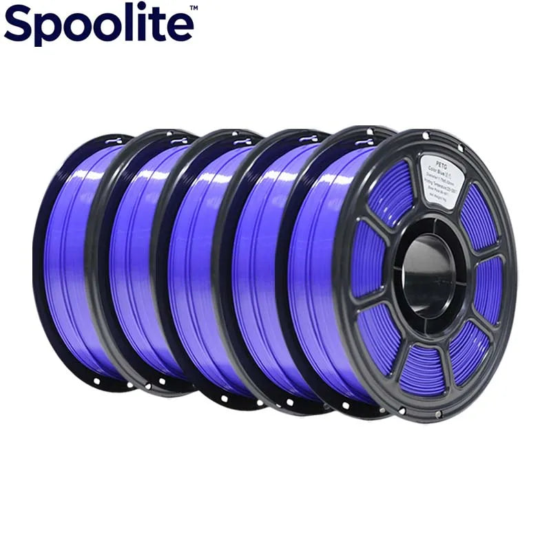 Spoolite 5KG PETG 3D Printer Filament 1.75MM Multi-color High Toughness Eco-Friendly Universal For All FDM 3D Printers Fast Ship