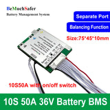 BeMuchSafer 7S 10S 12S 13S 14S 50A Battery BMS 24V 36V 43V 48V 52V BMS 7S50A 10S50A 12S50A 13S50A 14S50A for DIY EBike Battery