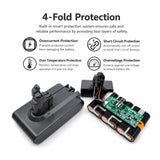 21 6V 12800mAh Li Ion Battery for Dyson V6 DC62 DC59 SV03 High Capacity Replacement Vacuum Cleaner Power Pack