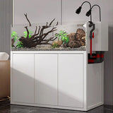Lmm  Fish Tank Aquarium Bottom Filter Living Room Super White Glass Overflow Ecological Sea Tank Aquarium