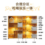 Cat cage villa solid wood household  display cabinet custom  cabinet  house pet store foster breeding three-layer  h