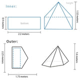 Solo Tent Ultralight Tipi Tent Outdoor Camping Light Pyramid Tent Portable Single Tent Waterproof Hiking Backpacking Trekking
