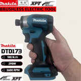 Makita DTD173 18V Cordless Impact Driver 180 N.m Brushless Electric Drill Screwdriver LED Light Multi-function Household To