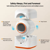 Automatic Self-Cleaning Smart Cat Box 60L Capacity APP Control Anti-Pinch Safety Hands-Free Waste Removal Cats Friendly