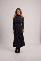 AS AW26 Fashion Plaid slip dress match knit wide-rib cardigan Knit mockneck top woman clothes