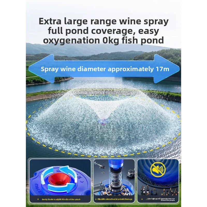 New fish pond aerator, household fish pond aerator pump, automatic aquaculture aerator