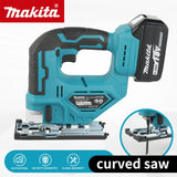 Makita DJV182 18V Cordless Jigsaw 300W 0-2700rpm 80mm Stroke ±45° Bevel Cut Power Tool for Wood Plastic Metal Cutting